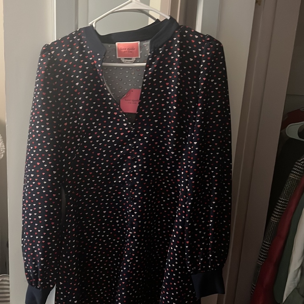 NWT Kate Spade lips crepe dress